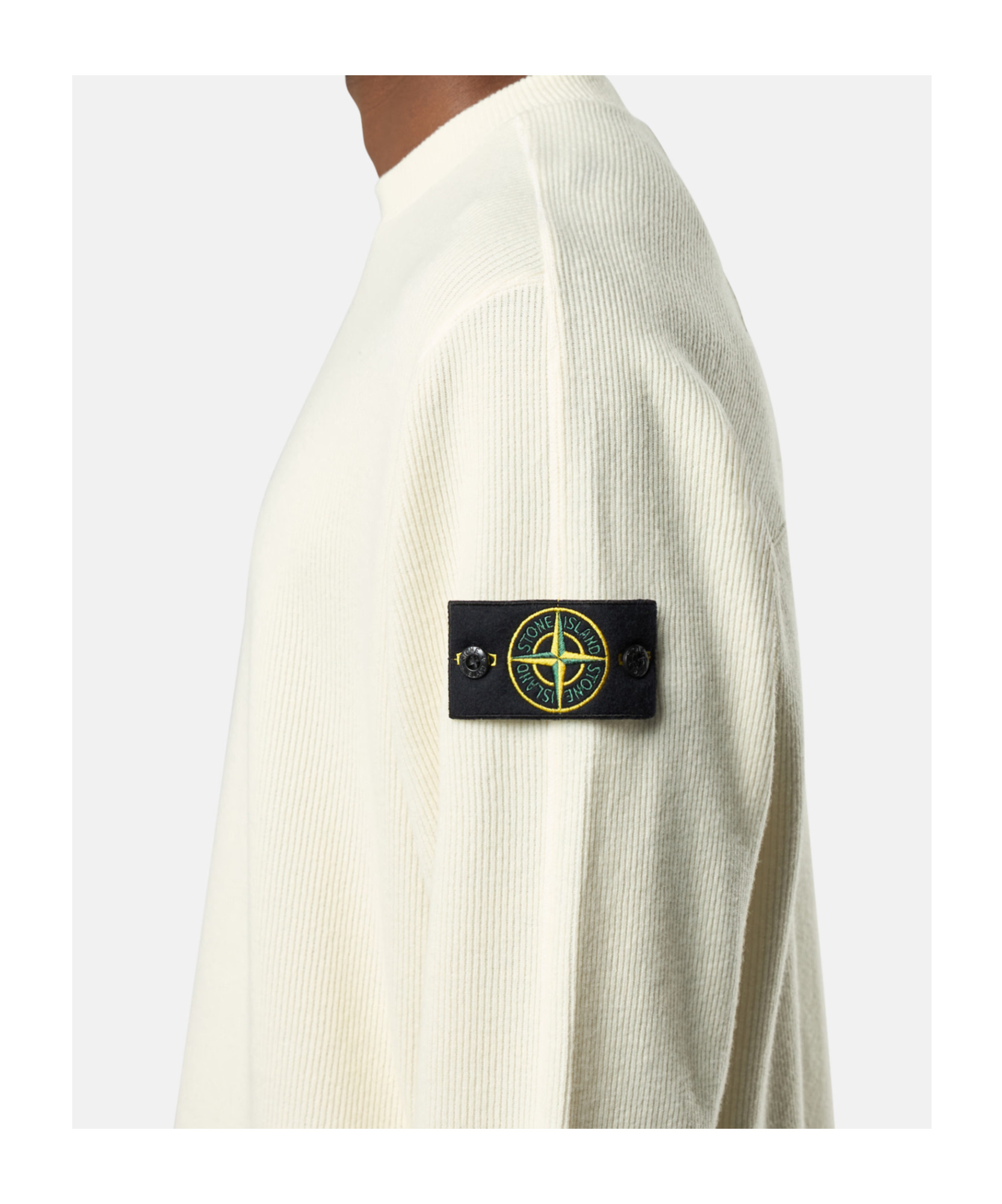 Stone Island Comfort Fit Crew Neck Sweatshirt With Back Yoke In Neutral