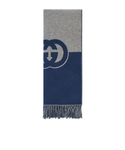 Gucci Interlocking G Scarf In Blue