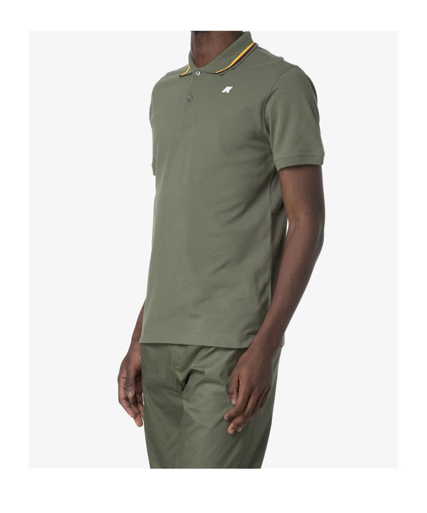 K-way Short Sleeve Button Polo Shirt In Green