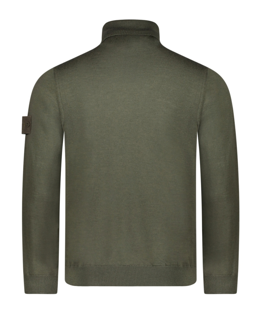 Stone Island Long-sleeved Sweater In Green