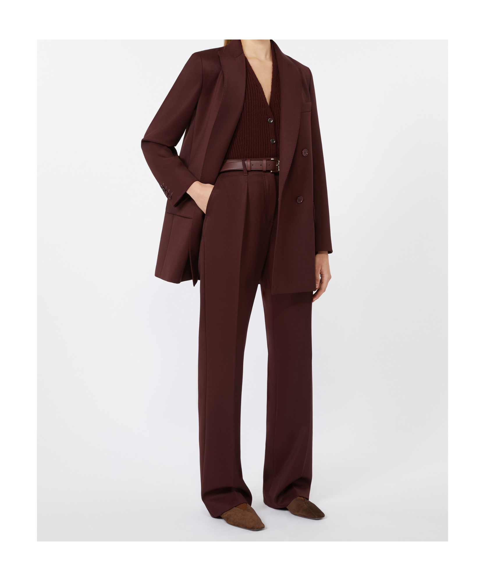 Max Mara Wool And Cashmere Gilet In Brown