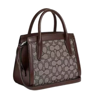 Coach Andrea Jacquard Shoulder Bag In Black
