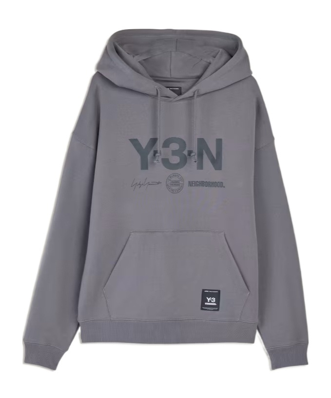 Y-3 X Neighborhood Graphic Hoodie In Gray
