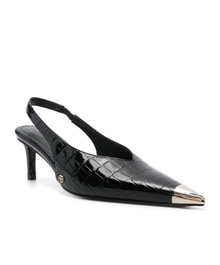 Shop Anine Bing Pointed High-heeled Sandals In Black