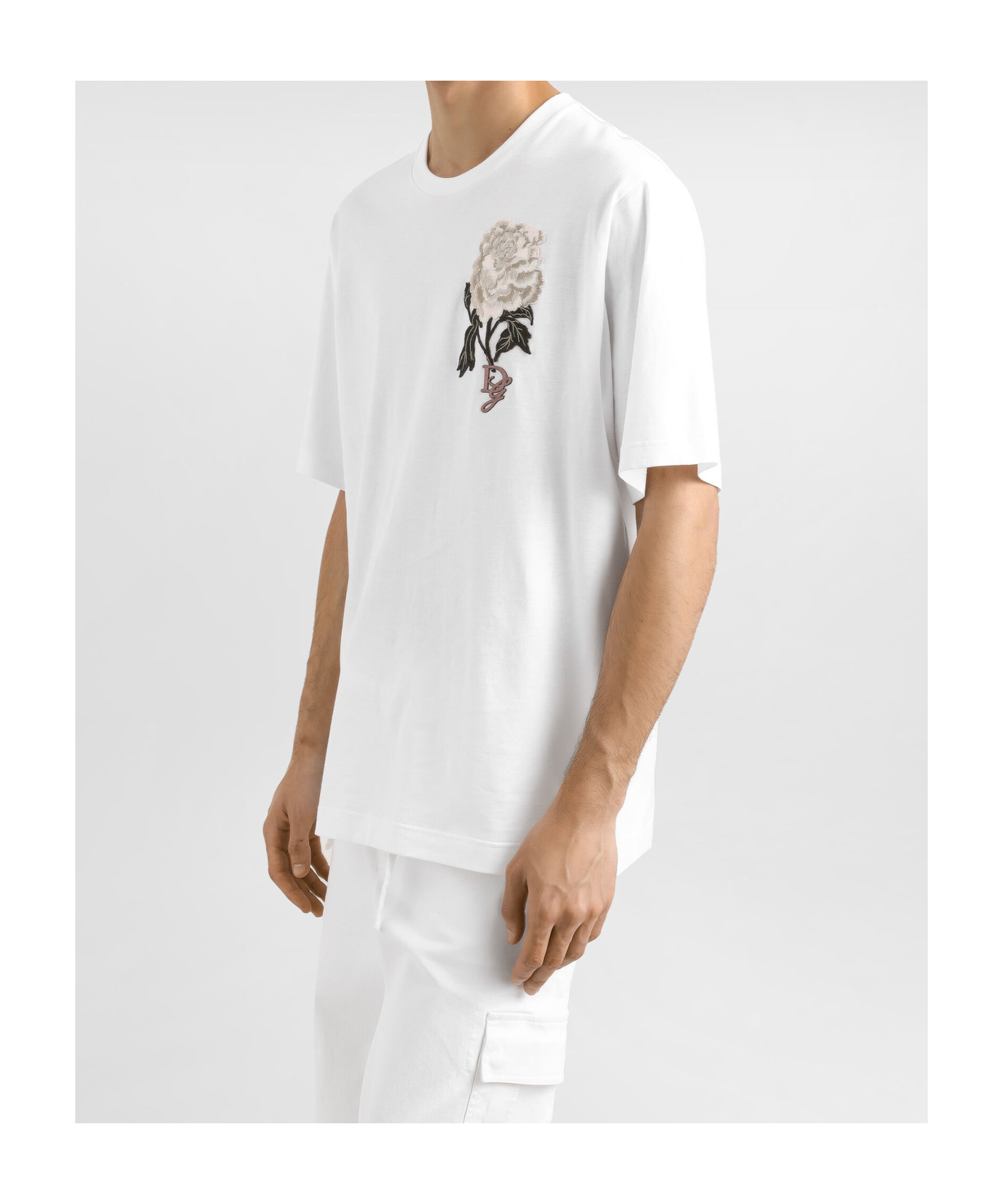 Dolce & Gabbana Rose-embroidered T-shirt