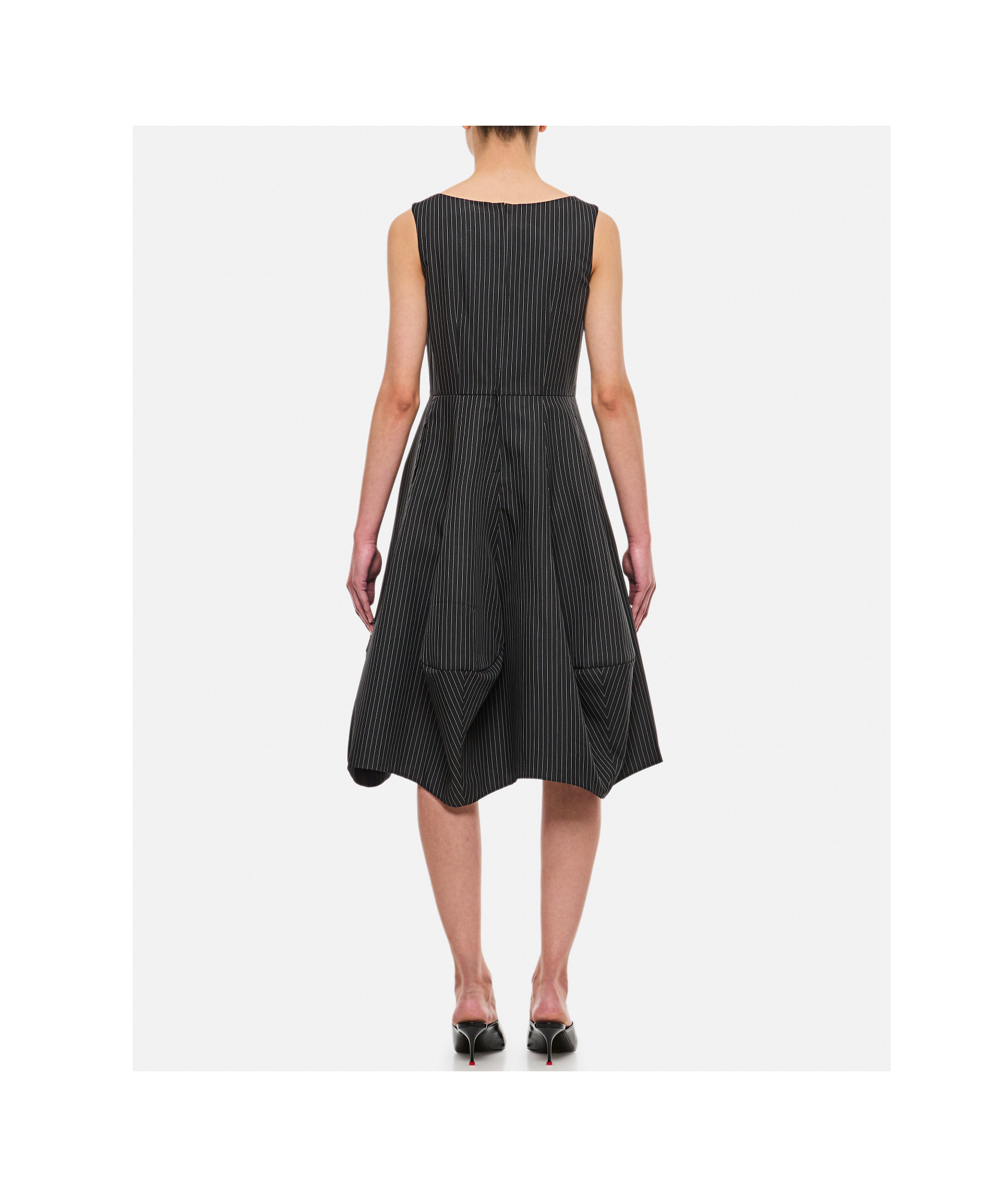 COMME DES GARÇONS COMME DES GAR�ONS COMME DES GAR�ONS	PINSTRIPED SLEEVELESS DRESS 