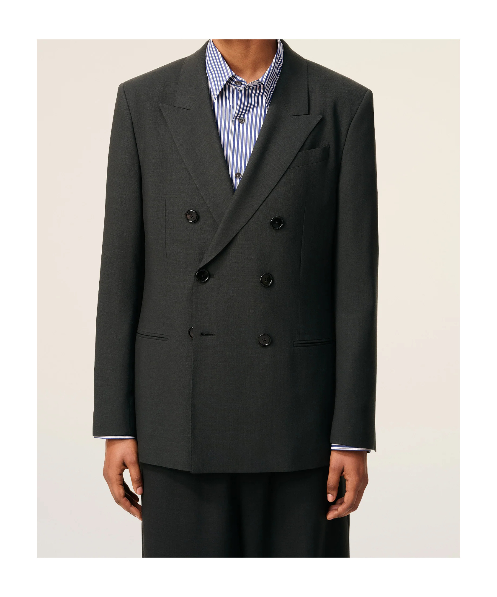 Ami Alexandre Mattiussi Dual Buttoned Blazer Notch Lapels In Black