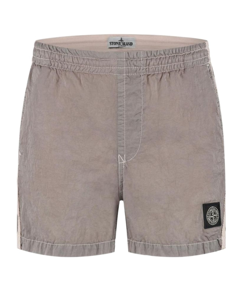 Stone Island Compass Patch Shorts In Neutral