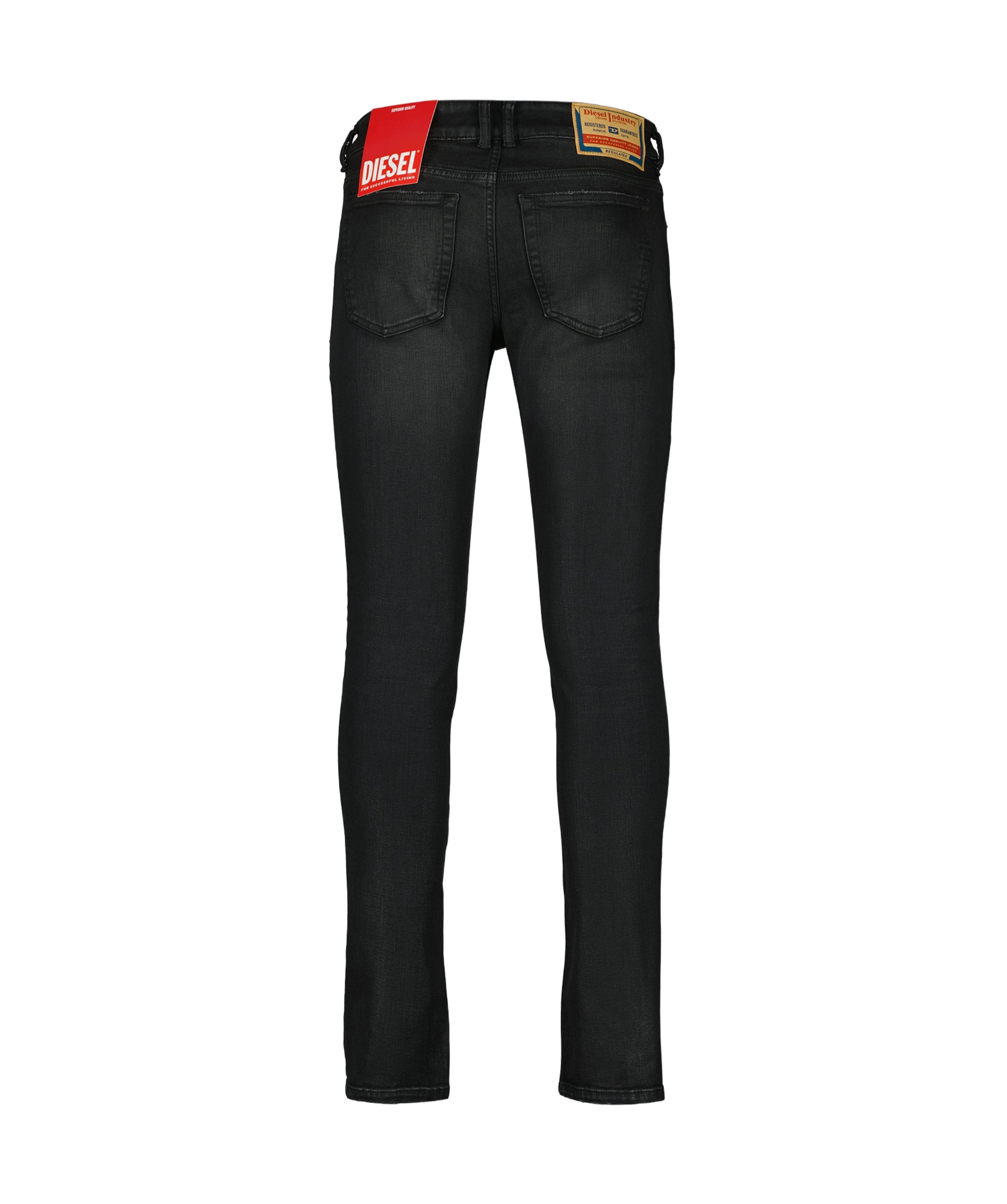 Diesel Sleenker 1979 Distressed Jeans In Black