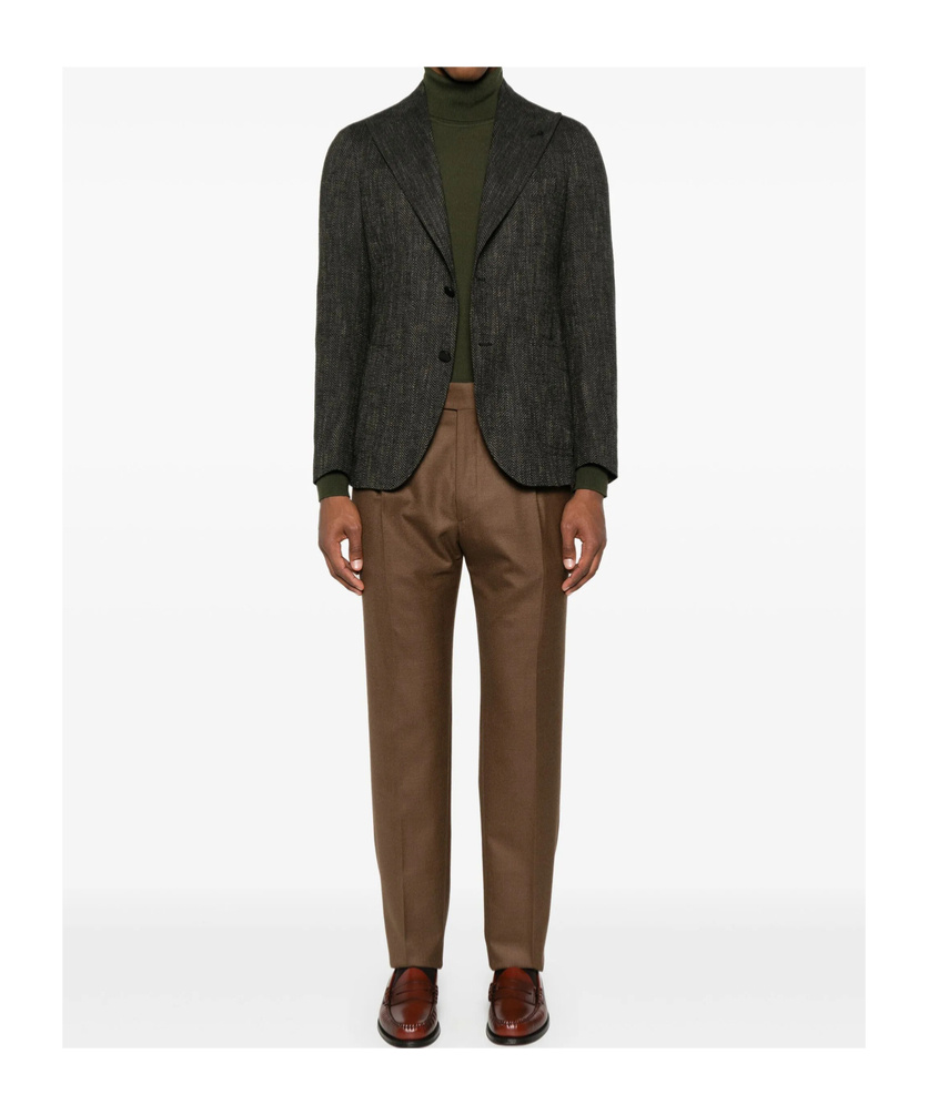 Tagliatore Green Jackets In Black
