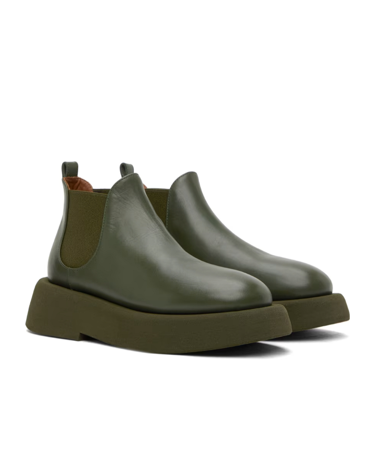 Marsèll Khaki Gomme Gommellone Chelsea Boots In Green