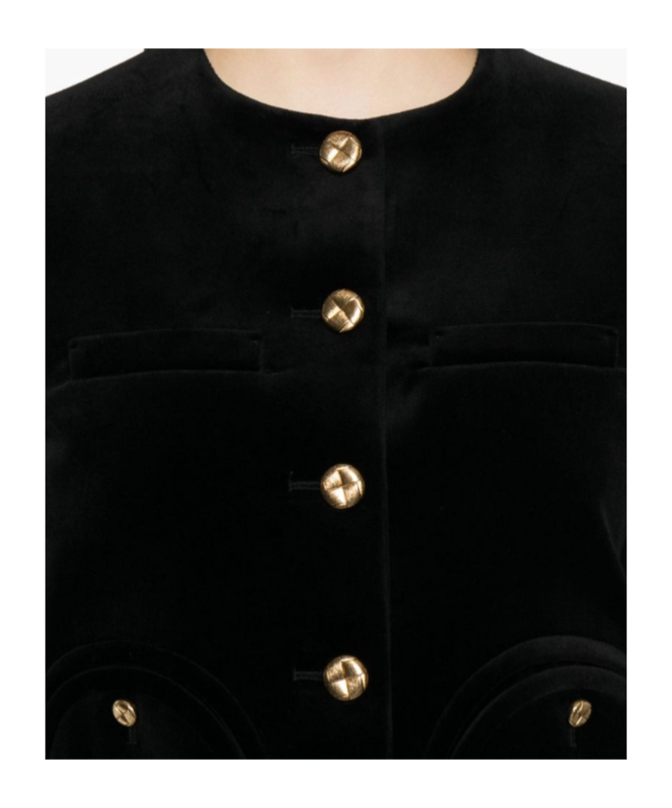 Blazé Milano Button-fastening Cotton-blend Jacket In Black