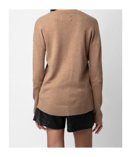 Zadig & Voltaire V-neck Cashmere Jumper In Nude