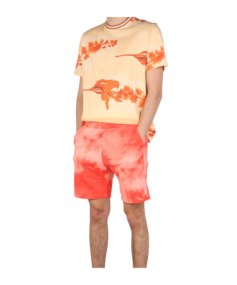 Paul Smith Stem Floral T-shirt In Nude