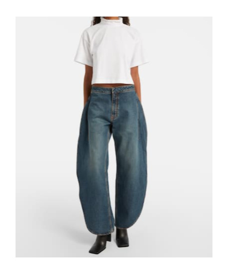 Alaïa Cropped Cotton Jersey Turtleneck Top In White