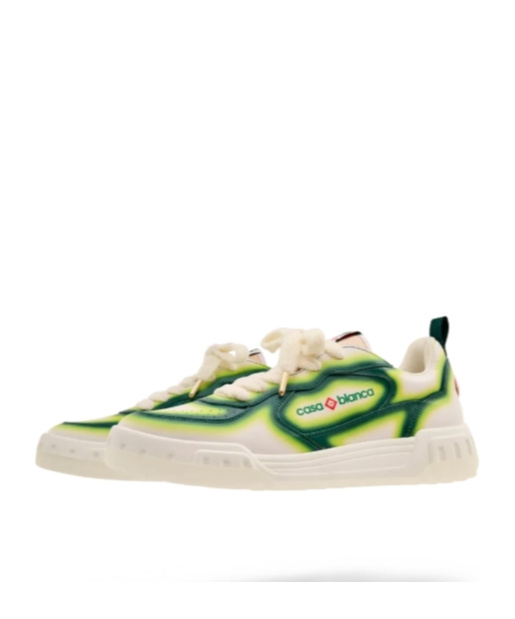Casablanca Men's Court Green Fade Sneaker In Nude