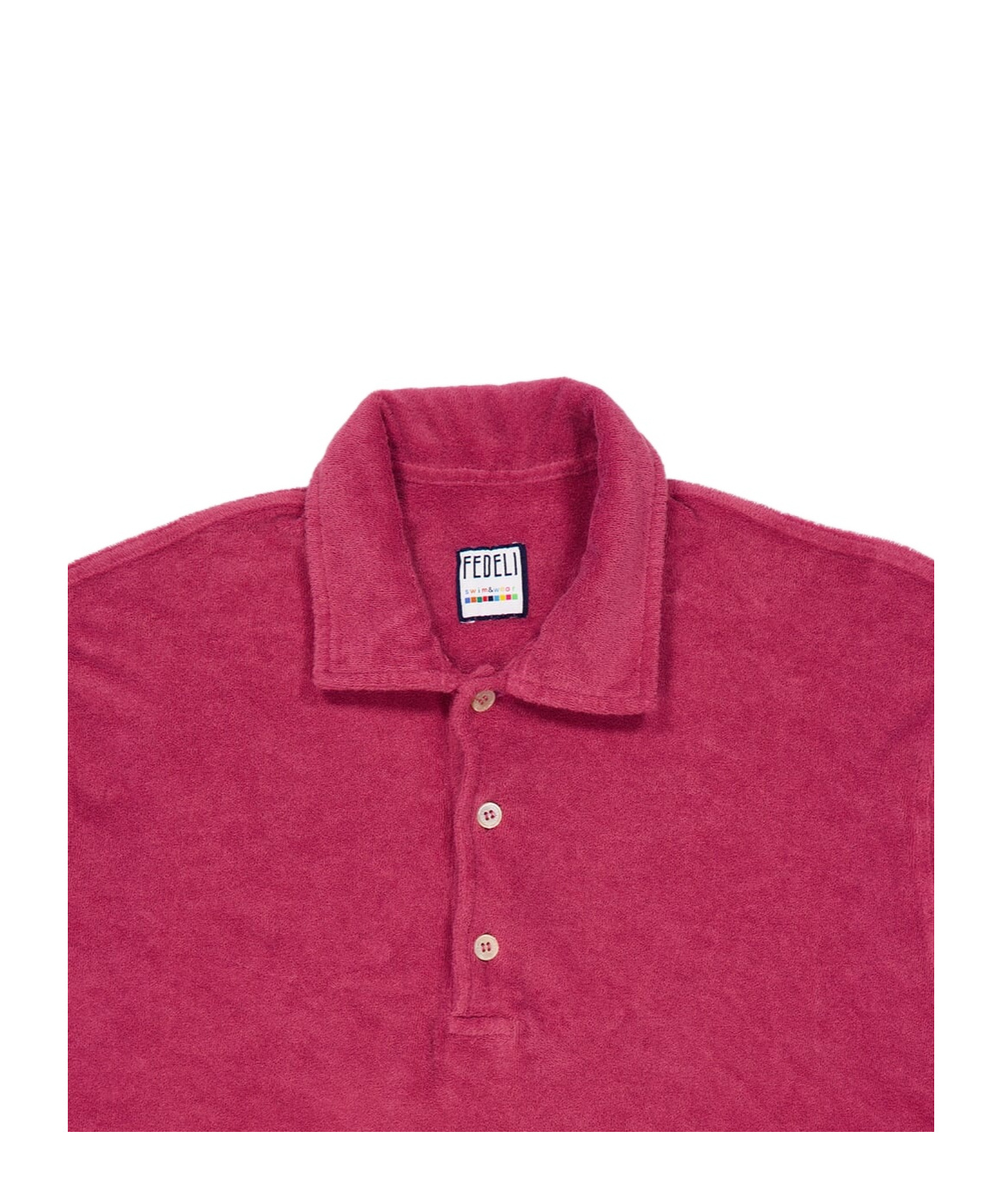 Fedeli Terrycloth Cotton Polo Shirt In Pink
