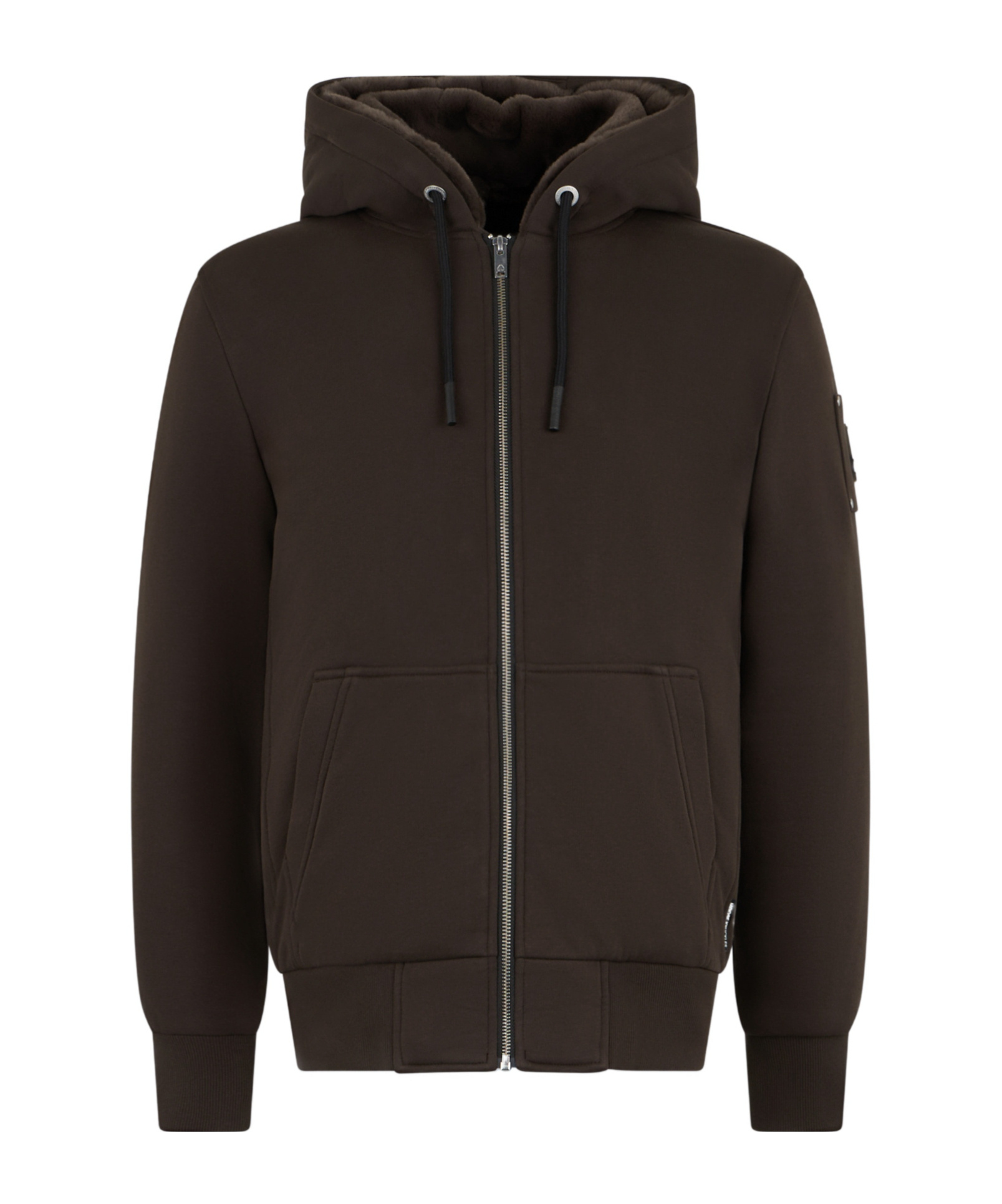 Moose Knuckles Fleece Hooded Sweatshirt In Black