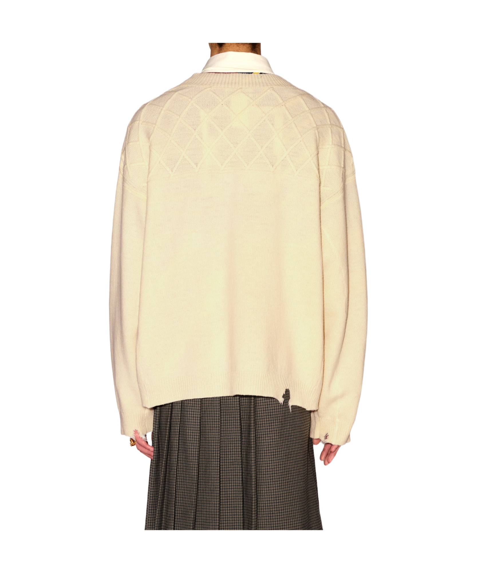 Ambush Number-embroidered Jumper In Nude