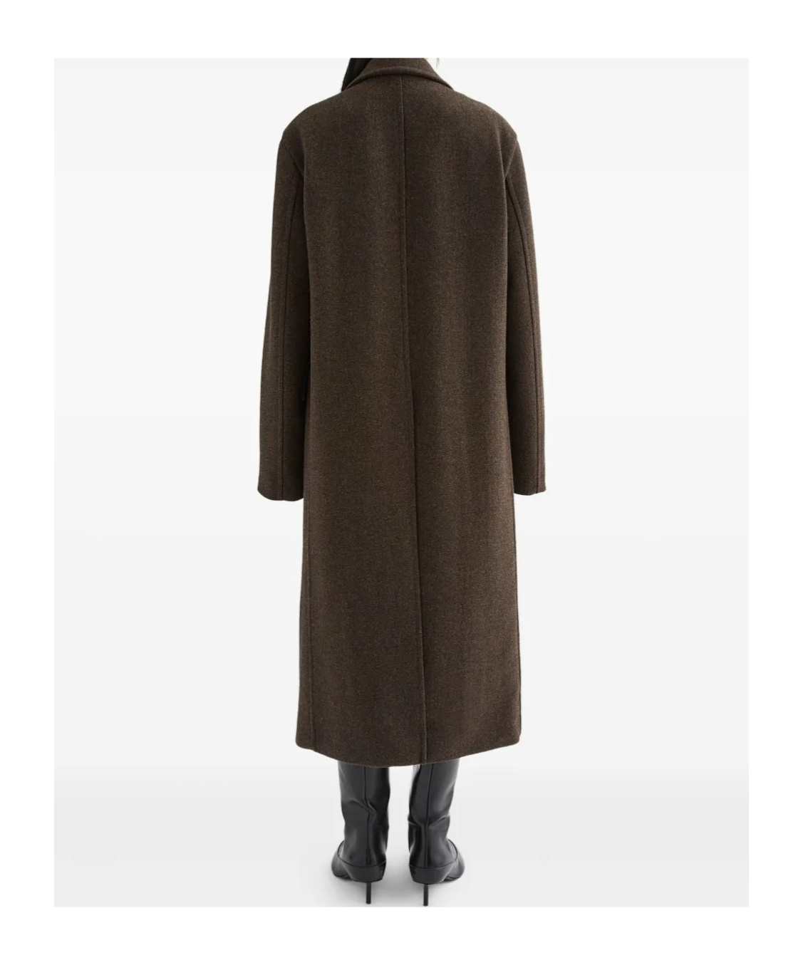 Jil Sander Mélange-effect Coat In Brown