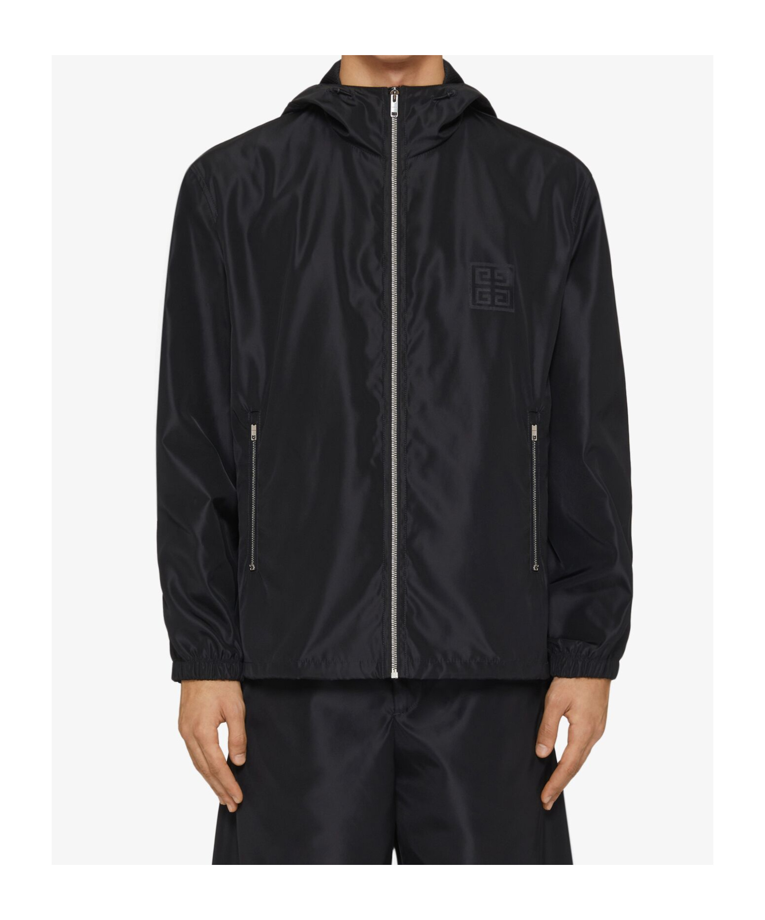 Givenchy Windbreaker Jacket With Logo Jackets In Black