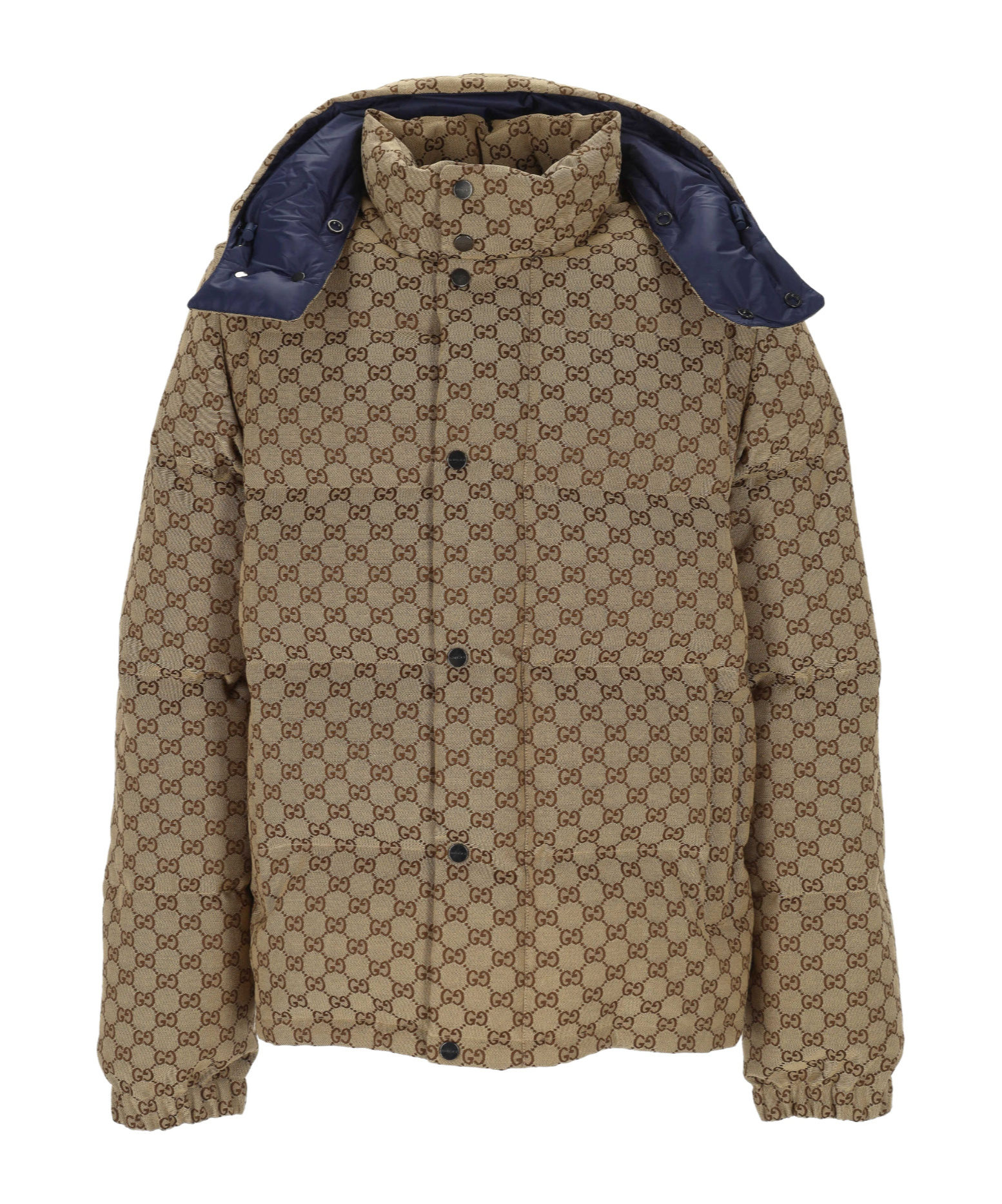 Gucci Long-sleeved Cotton Jacket In Brown