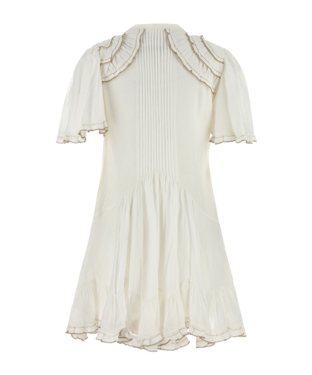 Isabel Marant Étoile Abito Celyana In Misto Cotone Bianco Donna In White
