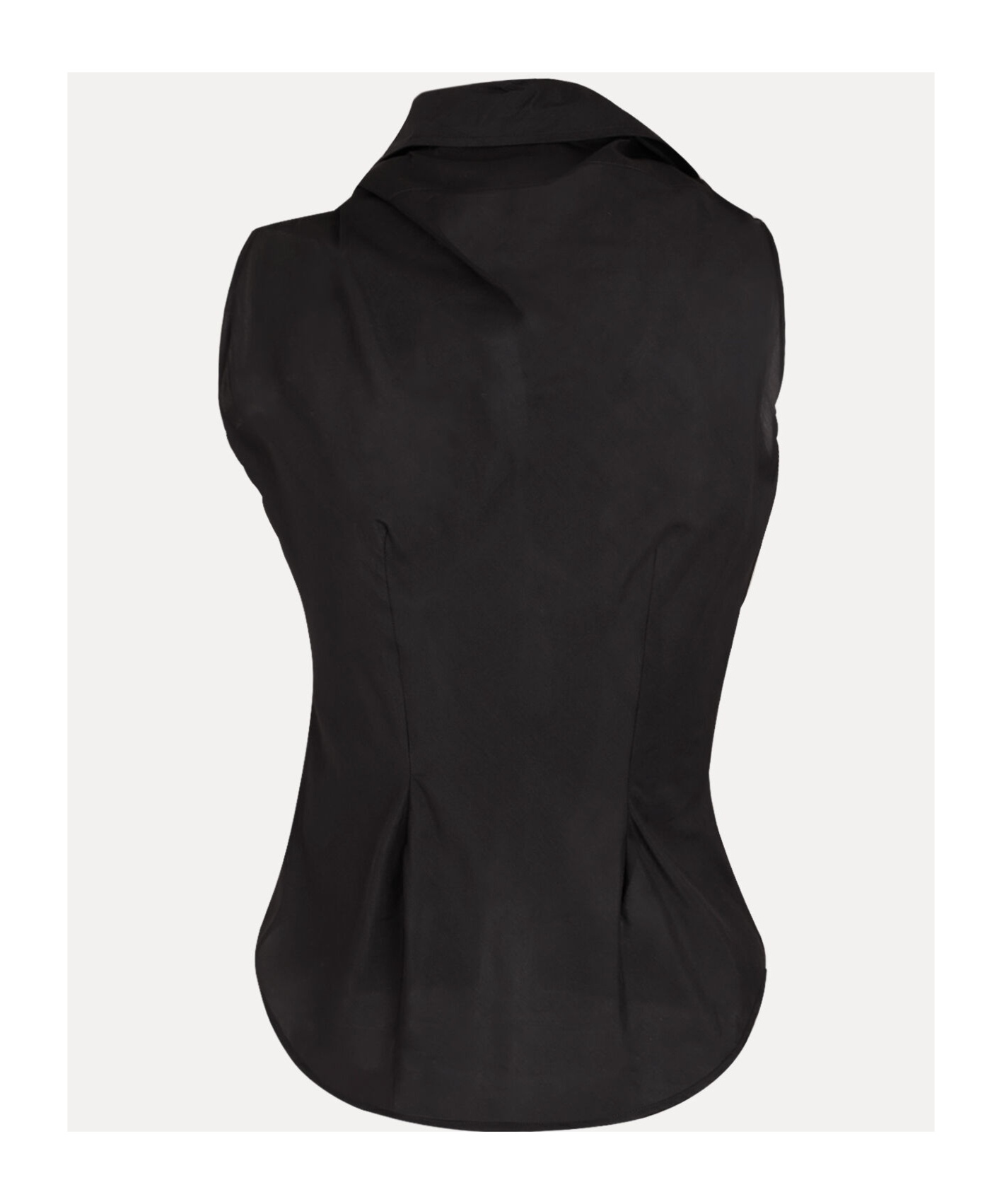 Vivienne Westwood Sleeveless Collared Shirt Button Detailing In Gray