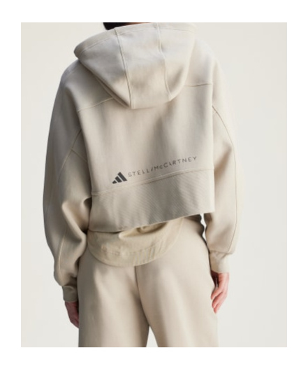 Adidas By Stella Mccartney Sports Short Hoodie In Nude