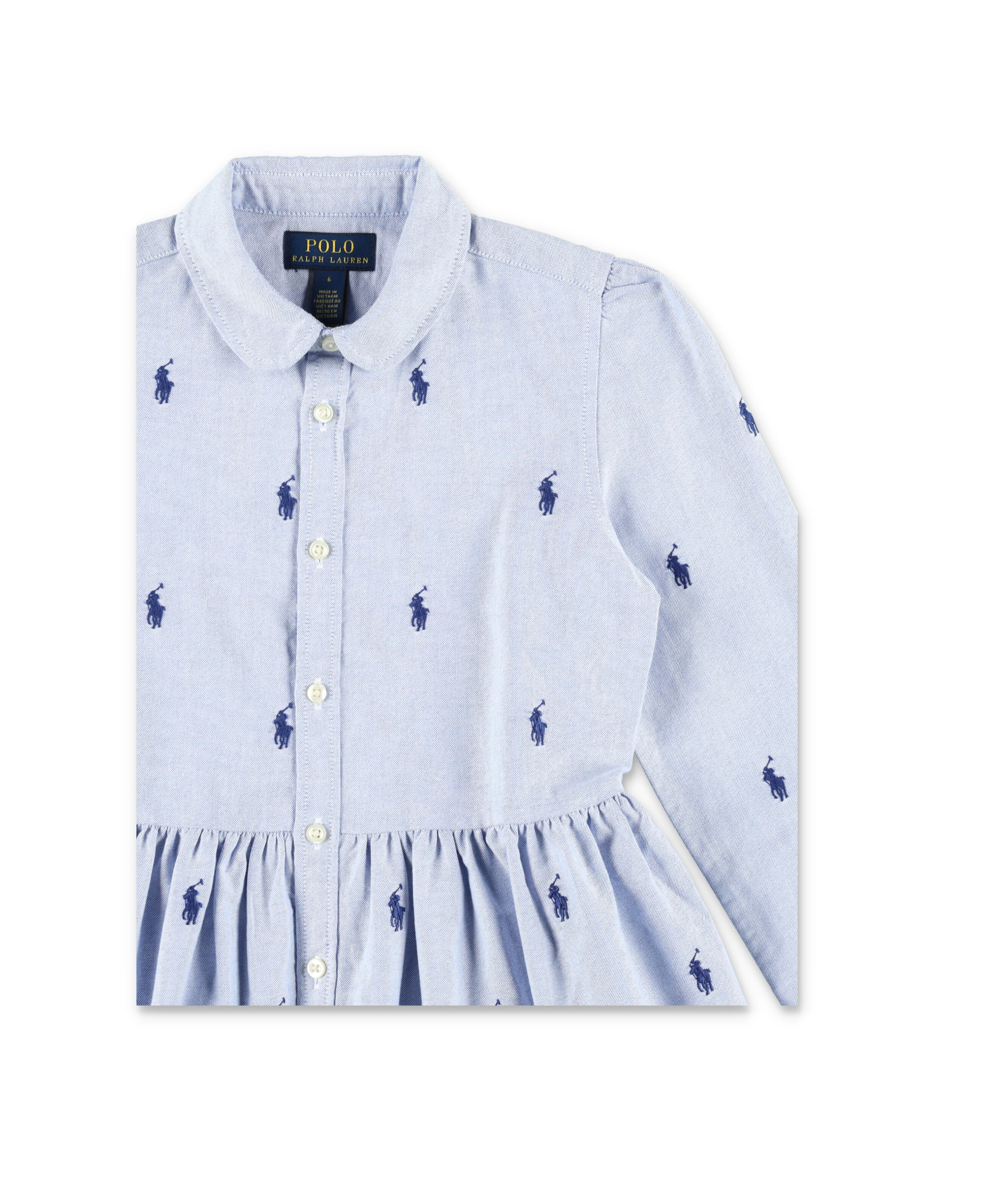 Polo Ralph Lauren Horses Shirt Dress In Blue