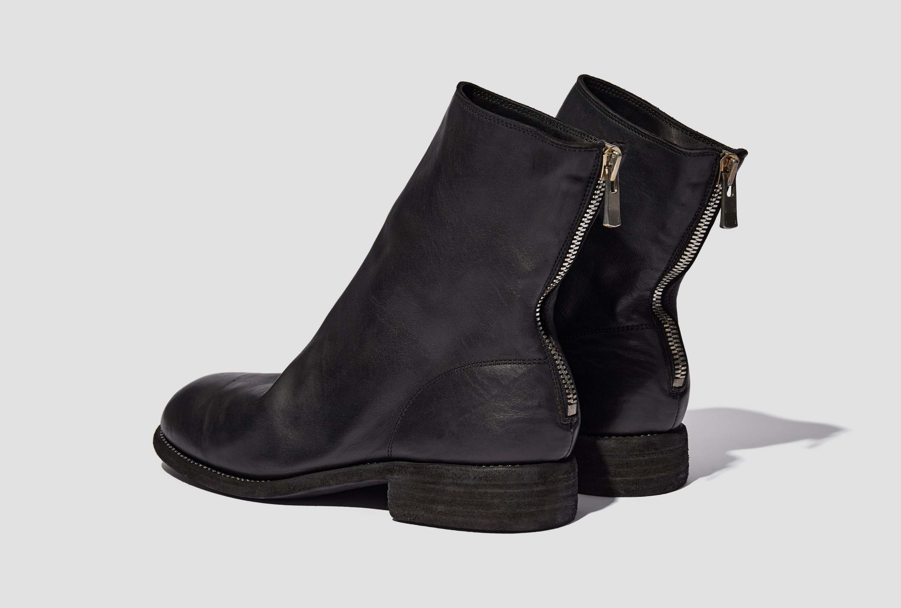 Guidi 988 Rear Zipped Boots In Black