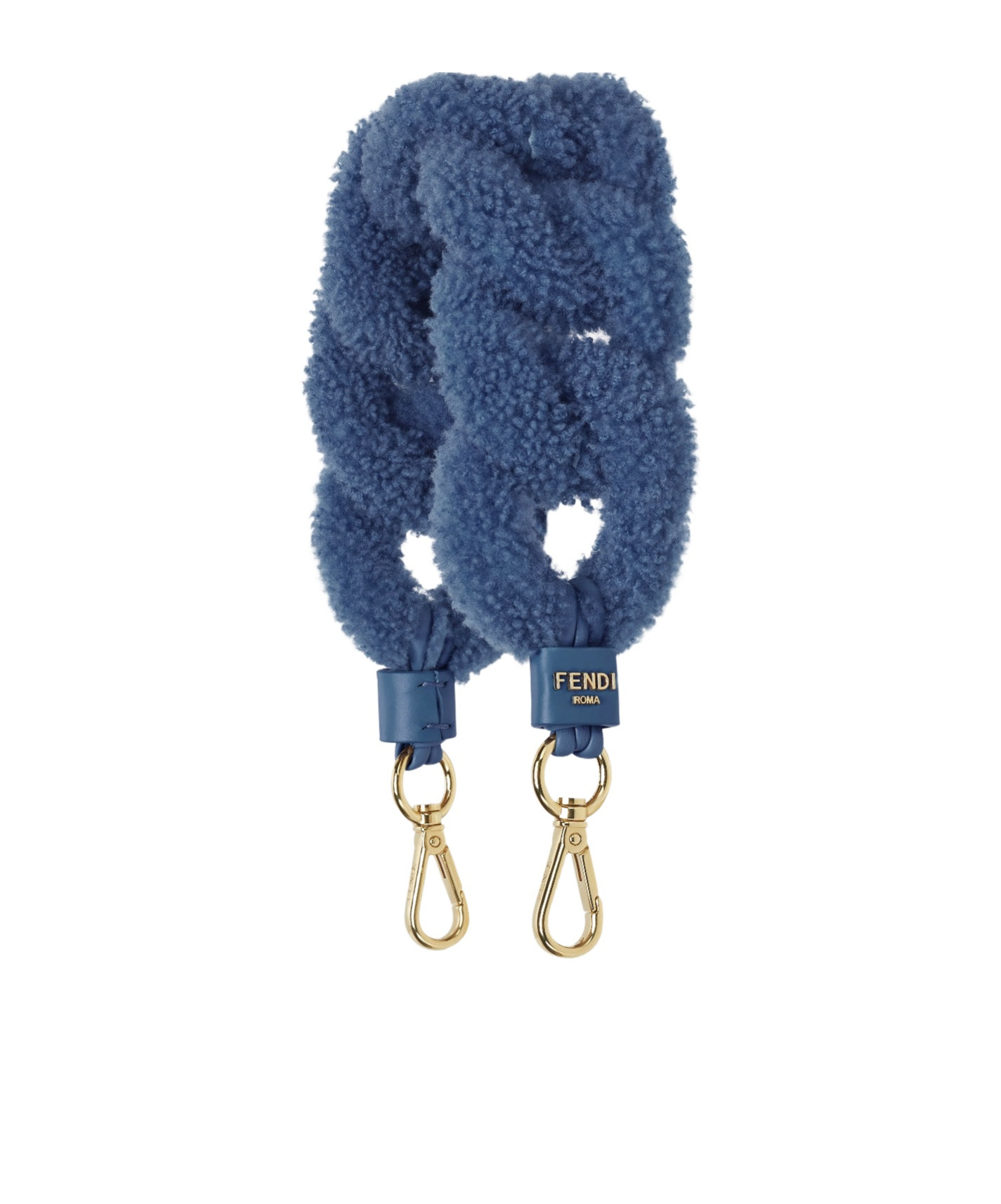 Fendi Logo Shoulder Strap In Blue
