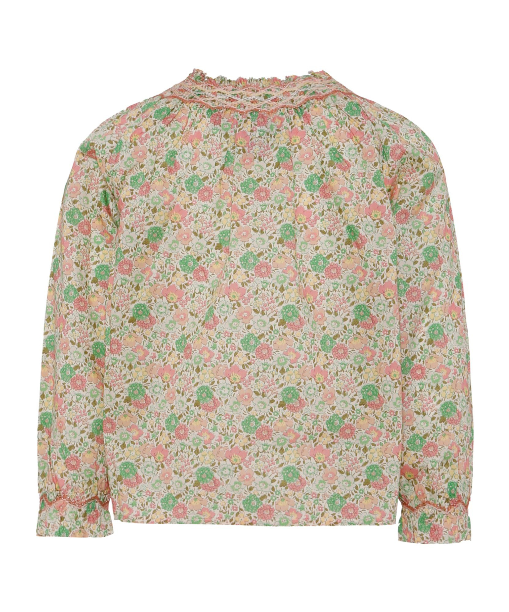 Bonpoint Floral-print Ruffled Blouse In Multi
