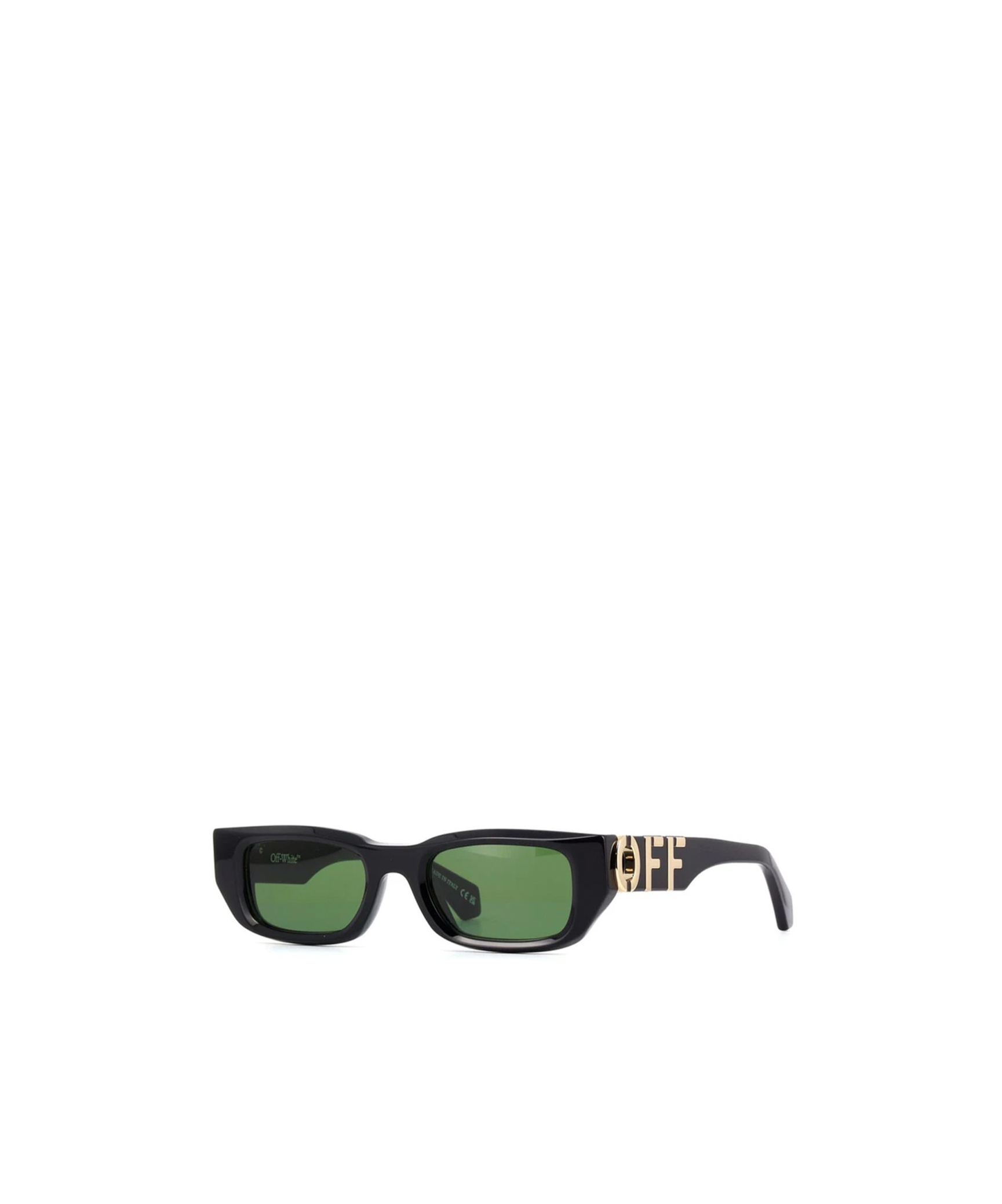 Off-white Rectangular Frame Sunglasses In Green
