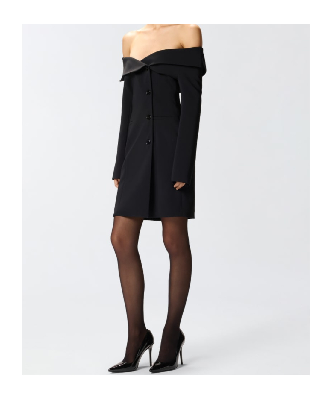 Pinko Rosemarie Stretch Crepe Dress In Black