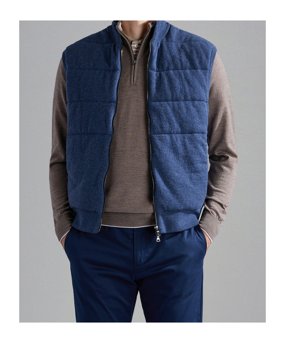 Shop Paul & Shark Zippered Vest In Blue
