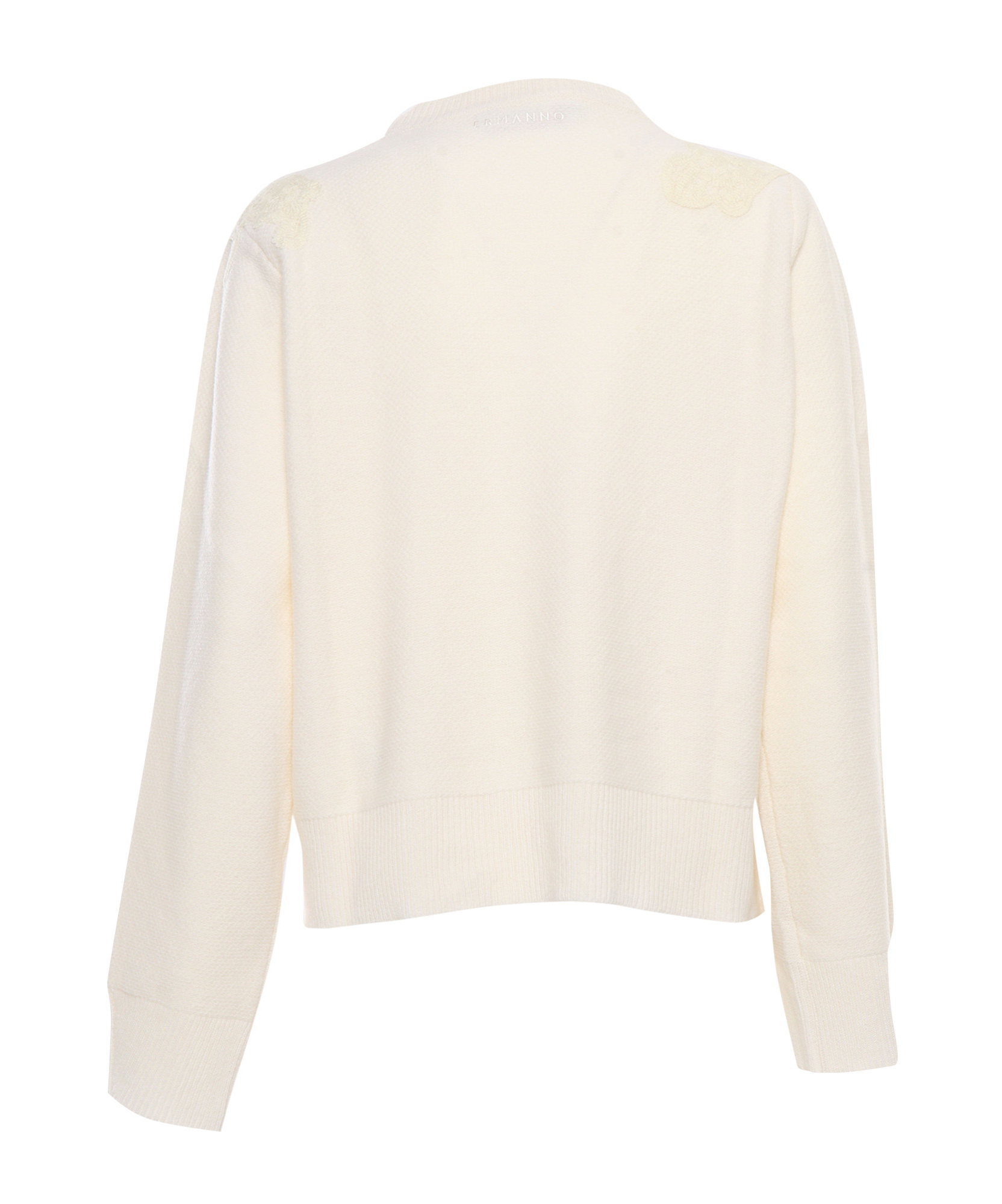 Ermanno Scervino Lace Decorative Sweater In White
