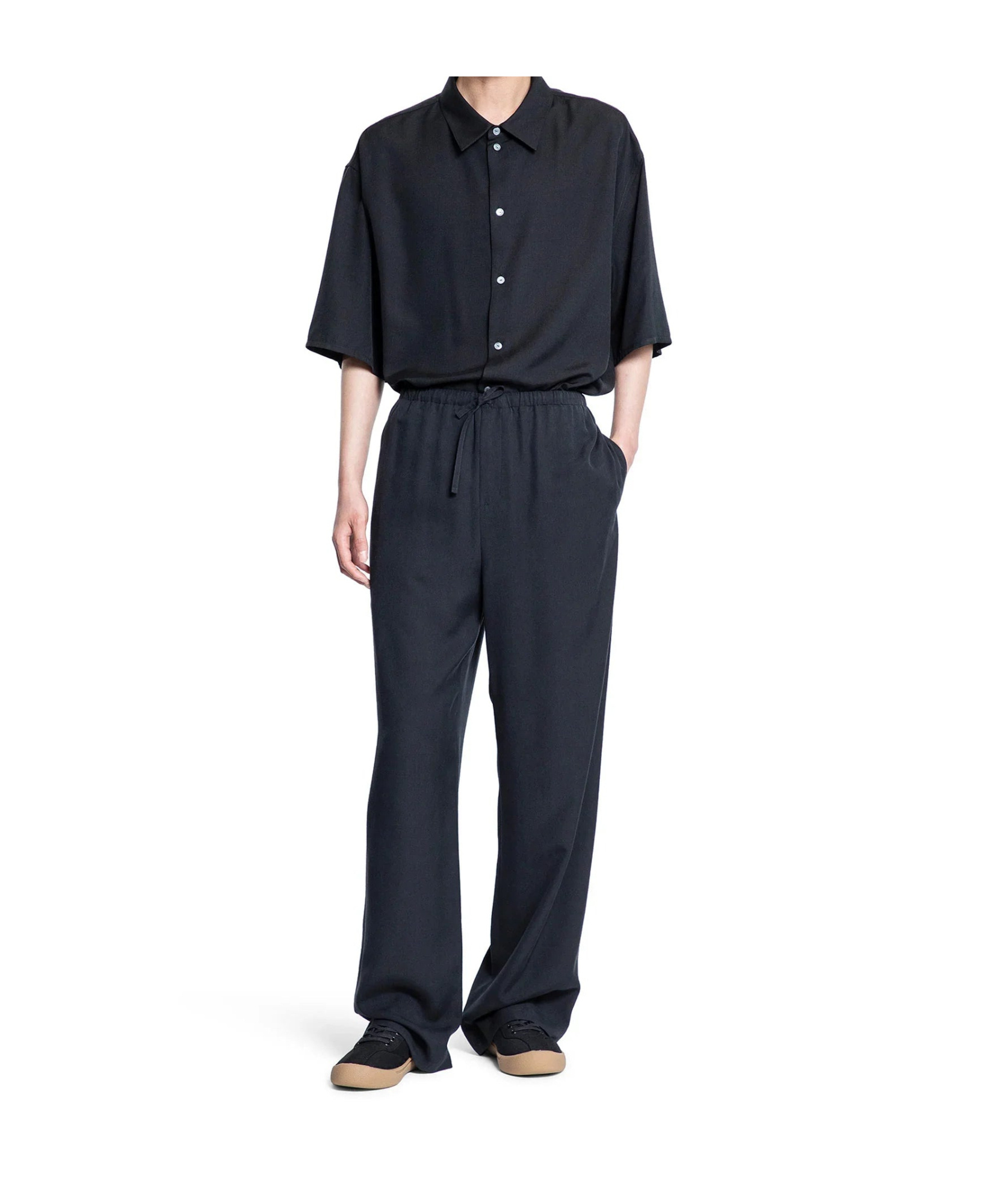 The Row Elastic Waist Casual Pants In Black