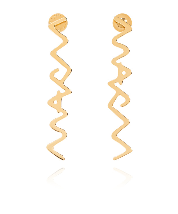 Marni Symbol Drop Earrings In Gold