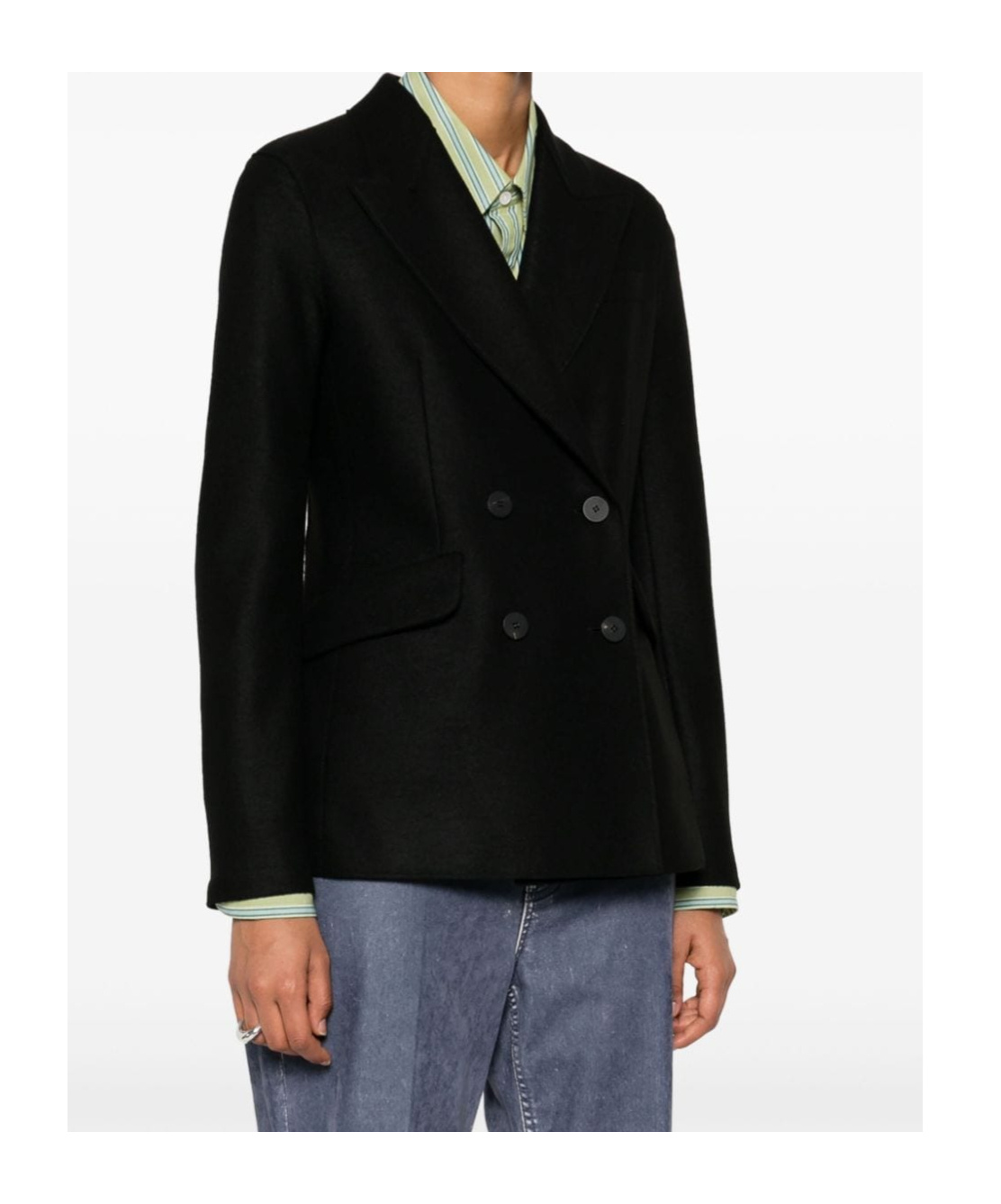 Harris Wharf London Tailored Wool Blazer In Black