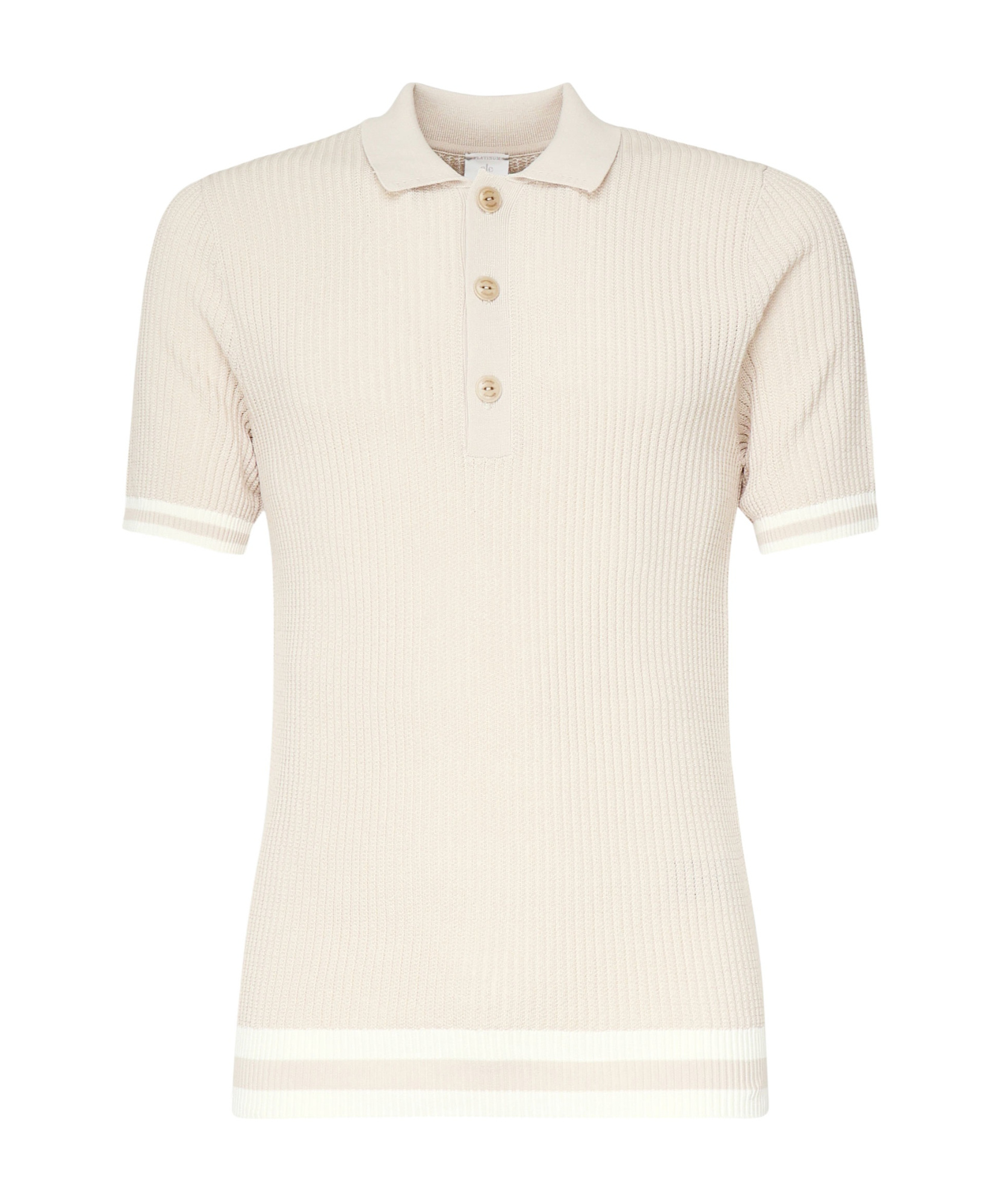 Shop Eleventy Ribbed Short Sleeve Polo Shirt In White