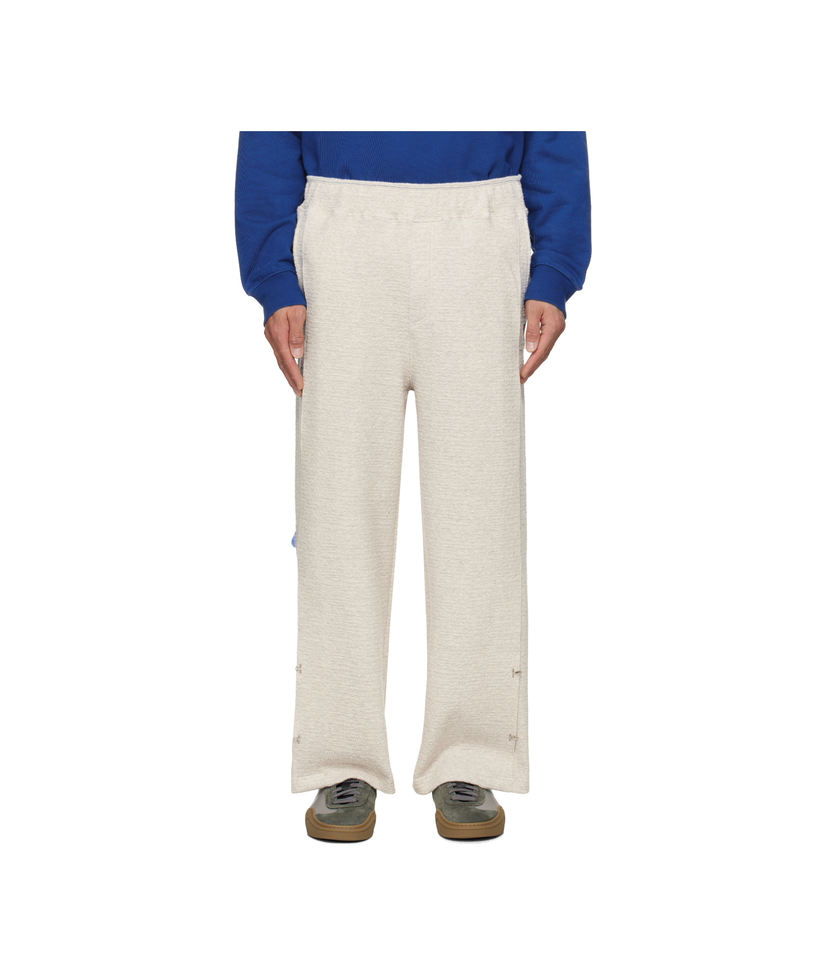 Ader Error Beige Realce Product. 68 Sweatpants In Oatmeal