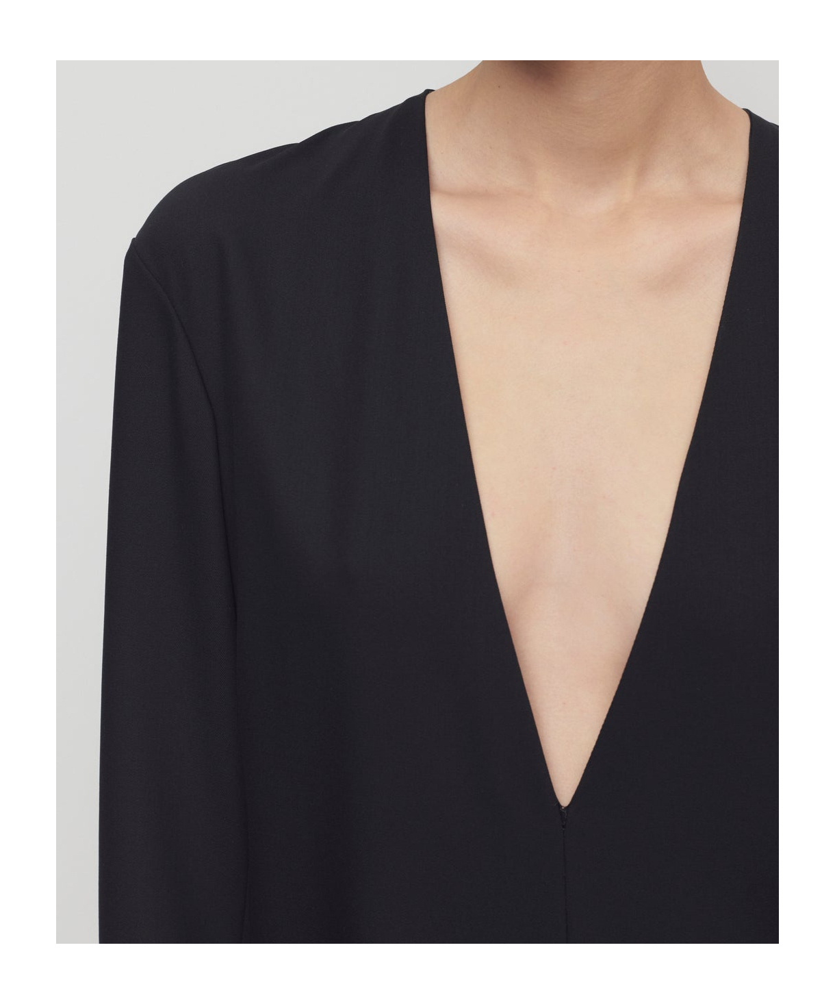 The Row Sylvana Jumpsuit In Virgin Wool In Black