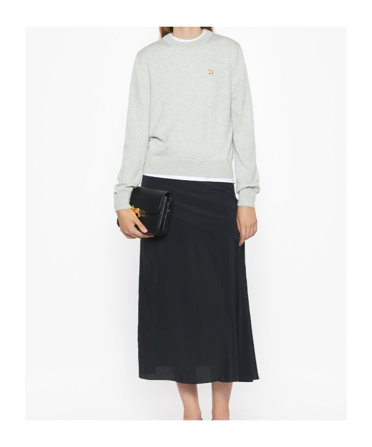 Maison Kitsuné Embroidered-logo Jumper In Gray