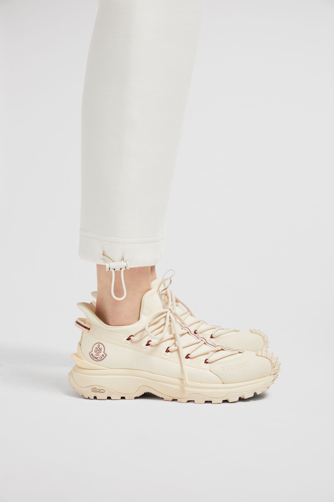 Moncler Elastic Waist Sweatpants In White