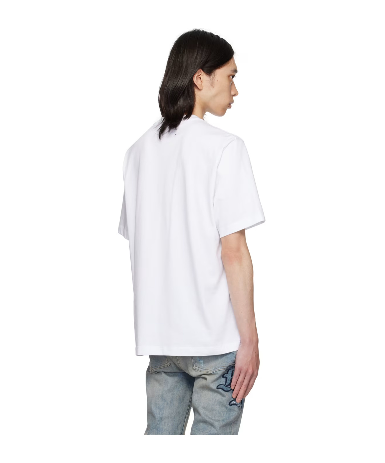 Amiri Cotton T-shirt With Front Logo Print In White