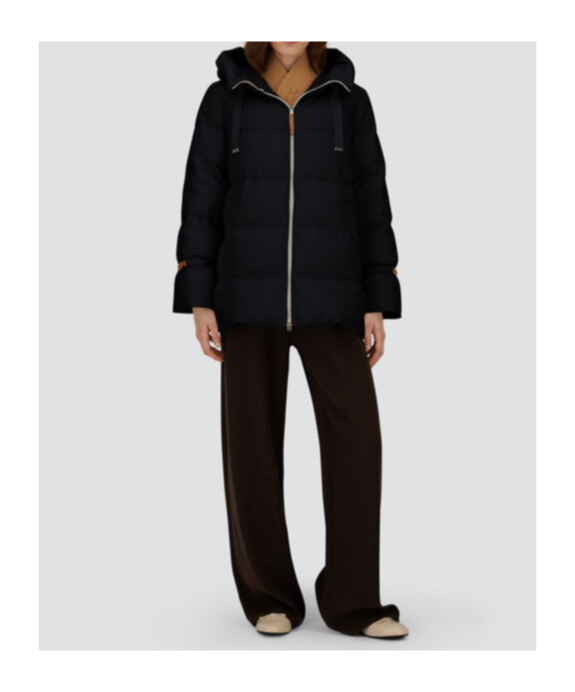 Herno Jacket In Bi-stretch Lurex Wool In Black