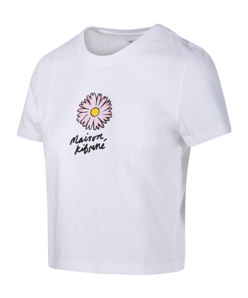 MAISON KITSUNÉ FLOATING FLOWER BABY COTTON T-SHIRT