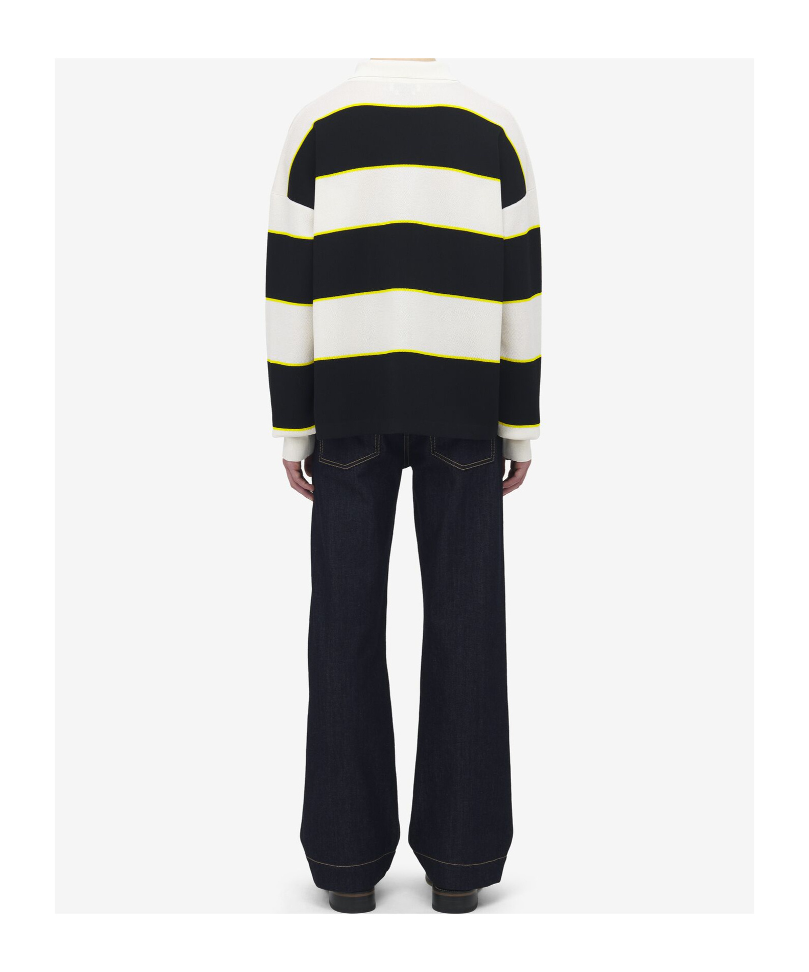 Alexander Mcqueen Rugby Stripe Polo Shirt In Animal Print