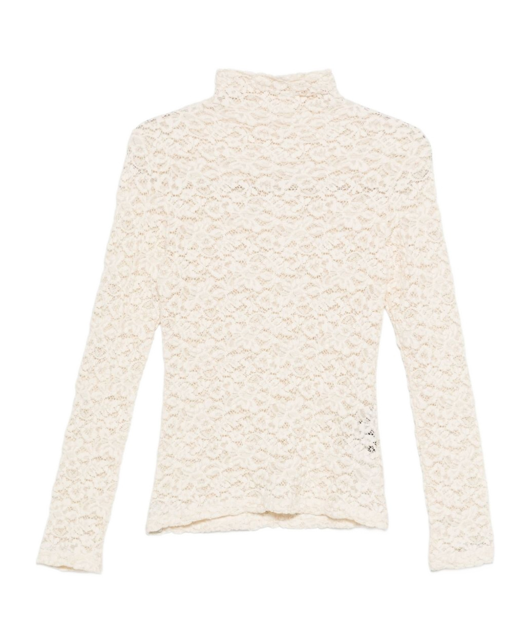 Seventy Floral-lace Turtleneck Sweater In Neutral